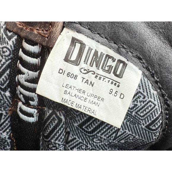 Dingo Death Valley Crocodile‎ Mens Size 9.5D Brown Western Boots Badlands DI608 main image 7